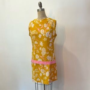 Vintage 1960’s Mod Floral Drop Waist Dress
